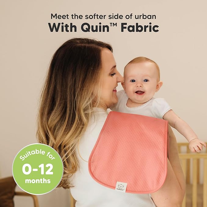 KeaBabies 5-Pack Organic Burp Cloths Baby Girl,Boy - Extra Large,Absorbent Baby Burp Cloths,Soft Burping Cloths for Babies,Newborn Burp Clothes,Cotton Burp Rags,Thick Burp Cloth (Muted Pastel/Quin)