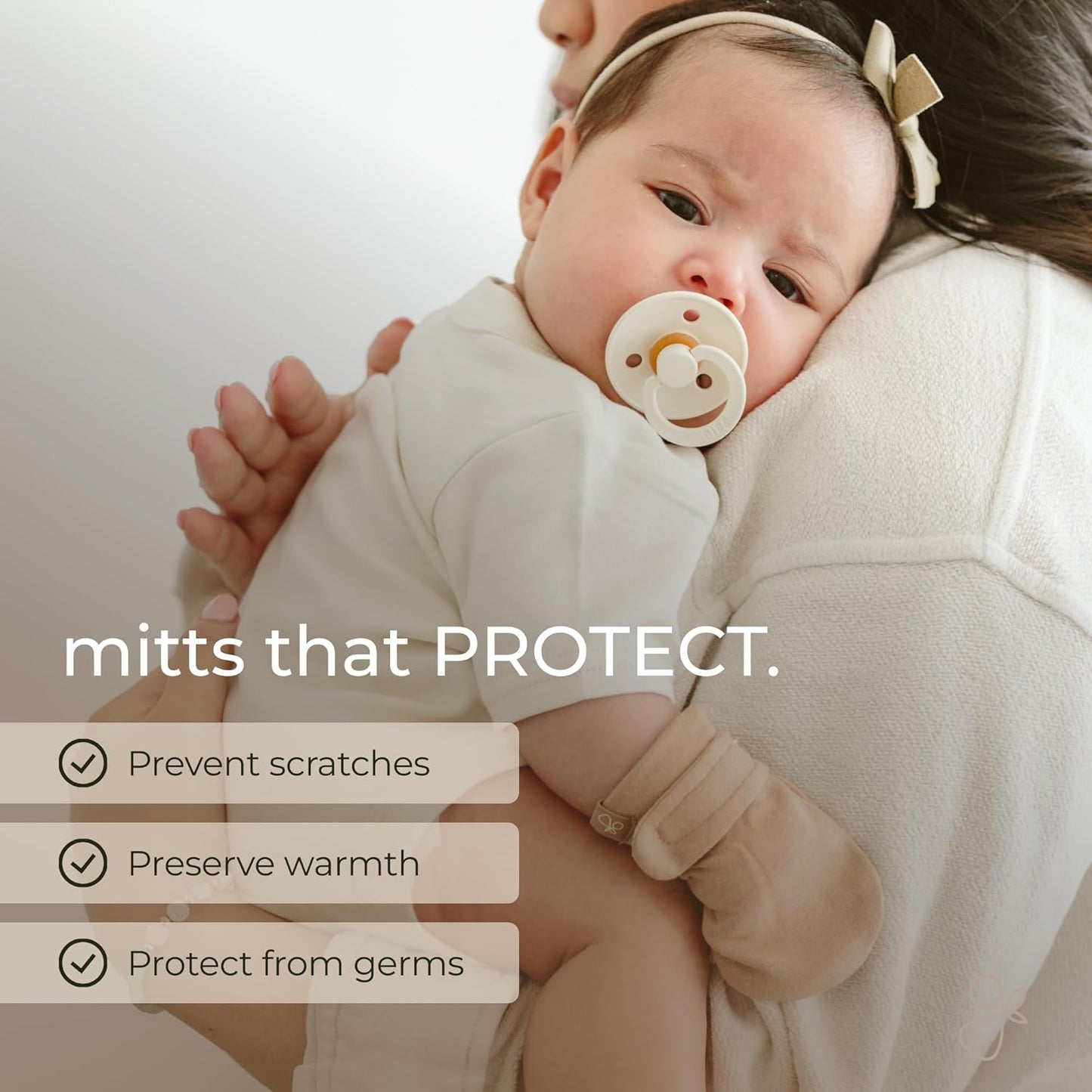 goumikids Viscose Made from Bamboo Cotton Anti-Scratch Soft Stay-On Mitts