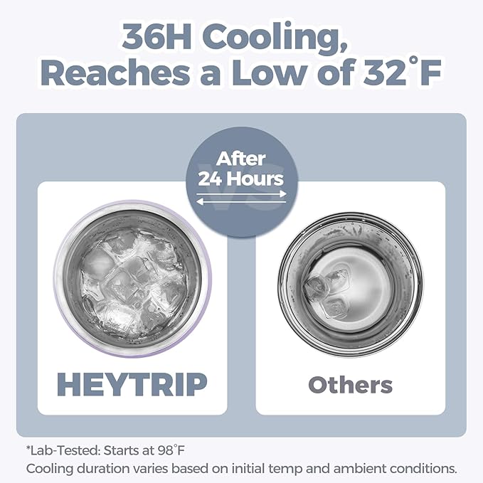 HEYTRIP Vacuum Insulated Breastmilk Cooler Bottle, 20oz Stainless Steel Portable Breastmilk Chiller, Reusable Storage Container Keeps Milk Fresh for 36+ Hours, TSA Approved, Violet Aurora