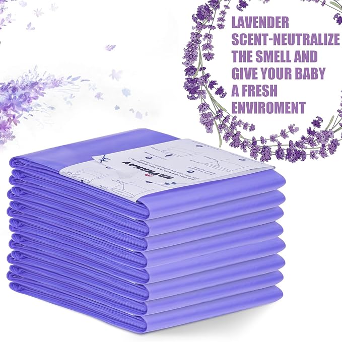 Refills Compatible with Plus Diaper Pail Refills 8 Pack Diaper Pail Liners with Lavender Scent
