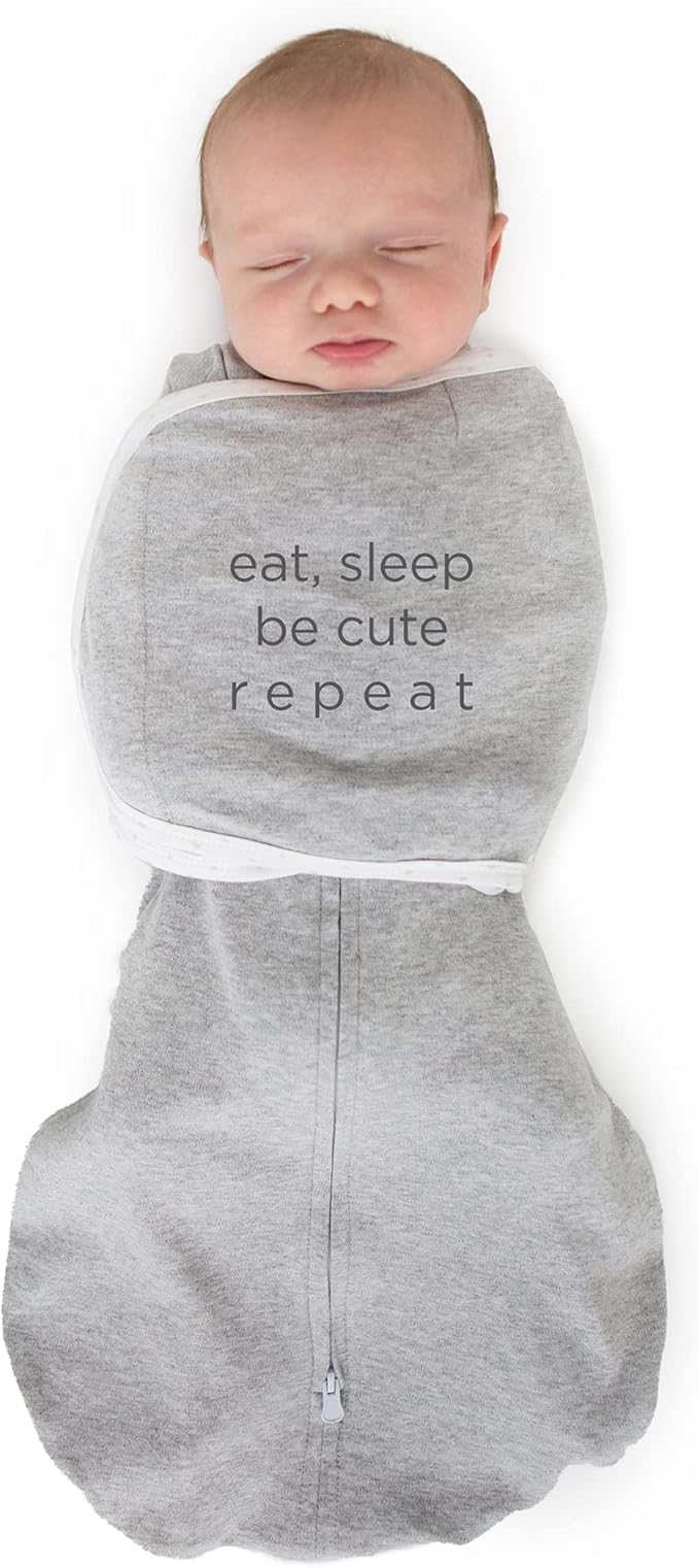 SwaddleDesigns 6-Way Omni Swaddle Sack Arms Up Swaddle for Newborn, More Options to Calm Startle Reflex, Improves Sleep