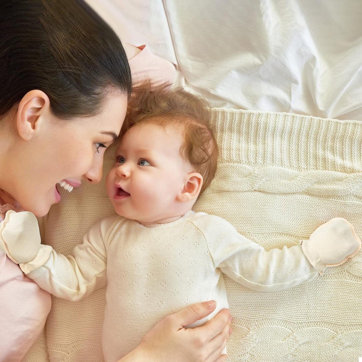 9 Pairs Newborn Baby Boys Girls Mittens 0-6 Months Infant Toddler Mittens No Scratch Solid Color Gloves