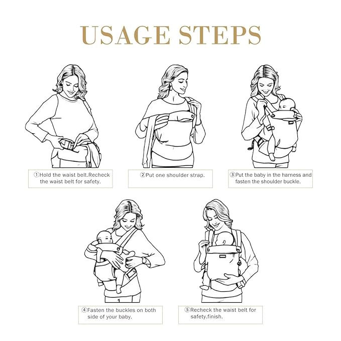 Baby Carrier Newborn to Toddler, 7-45 lbs with Natural Material, Ergonomic Design,Versatile and Adjustable,Hands Free for Moms&Dads,Purple