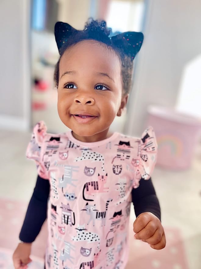 BapronBaby Kitty Bapron - No Neck Tie Safer Bib for Baby & Toddler - Soft Waterproof Stain Resistant - Machine Washable - Sz Baby/Toddler 6m-3T