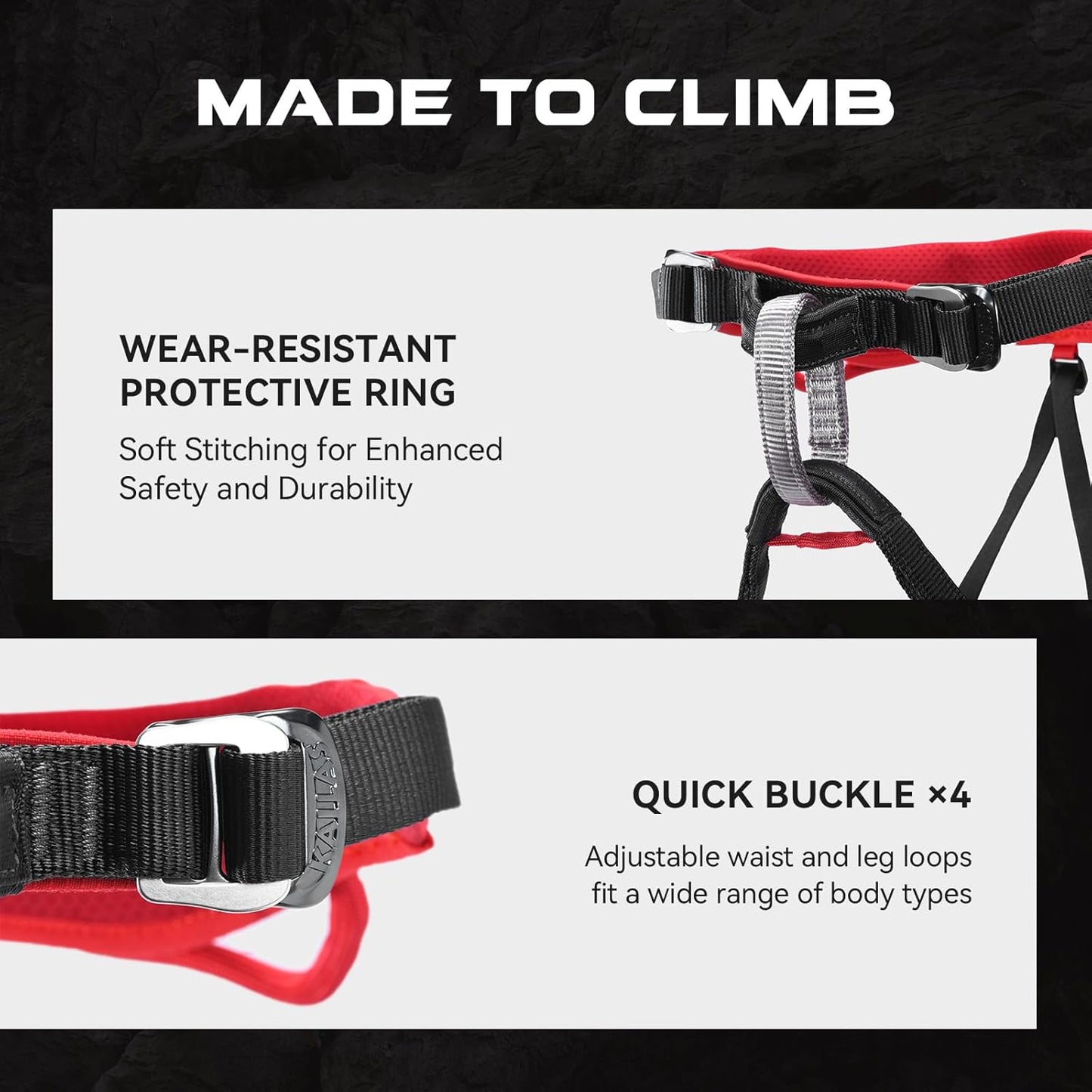 KAILAS Kids Rock Climbing Harness Child Safety Belt Climbing Gear Adjustable Lightweight