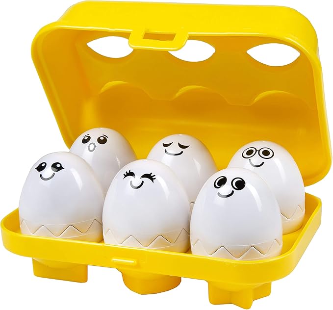 Kidoozie Peek N Peep Eggs - Mentally Stimulating Sorting & Stacking Toy for Ages 1 and Up - A Fun Way to Build Hand-Eye Coordinaton!
