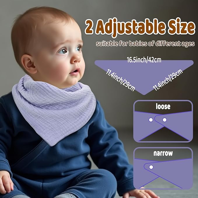 Baby Bibs Muslin Drool Teething Drooling Bibs for Baby Girl Boy Muslin Cotton