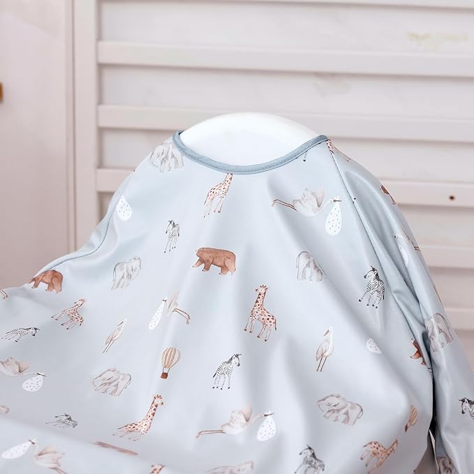 Happy Flute Long Sleeve Baby Bib-Mess Proof Baby Feeding Bibs with Adjustable Design for Babies during Eating or Highchair