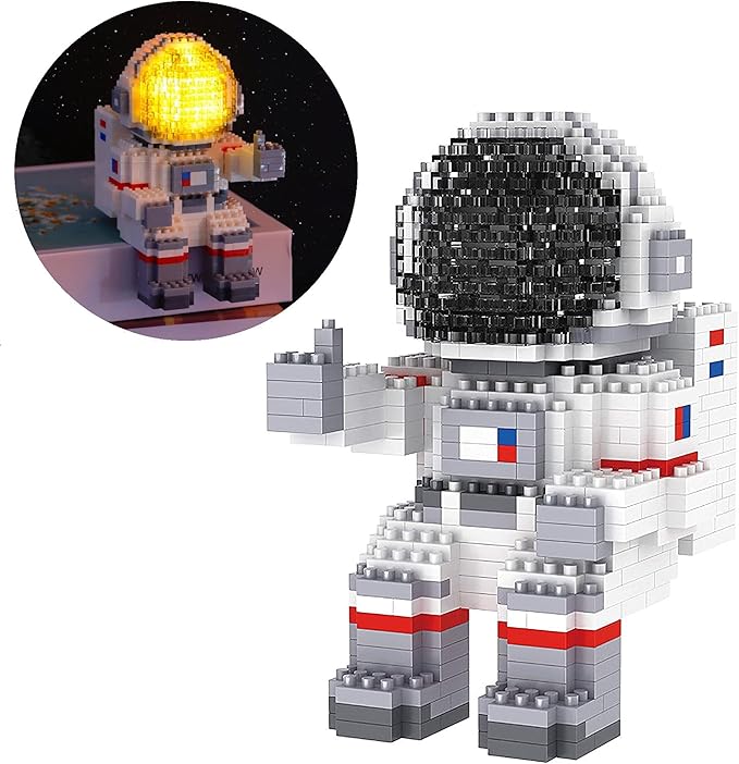 Finger Rock Astronaut Mini Building Blocks Micro Building Kits for Adults Teens 14+ Space Toys Gifts - Compatible with Nano(1008 Pieces)