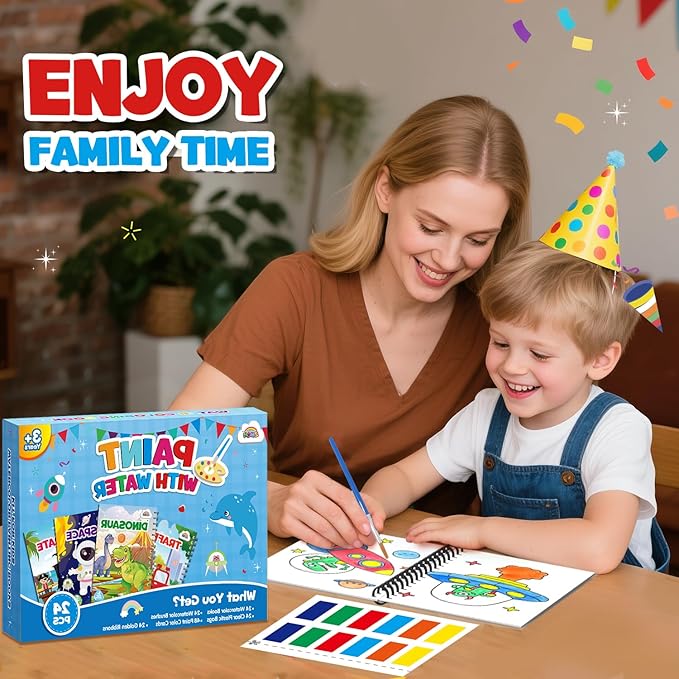 ZMLM 24 Water Coloring Books for Kids Party Favors - Bulk Mini Coloring Books for Kids Ages 4-8,Small Birthday Goodie Bag Stuffers School Teacher Return Gift Art Crafts Classroom Prizes (Boy)