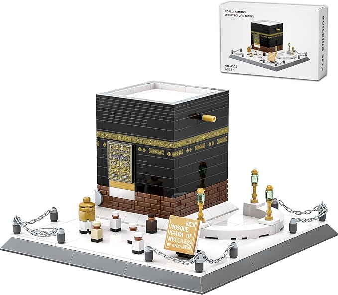 Islamic Mosque Kaaba Architectural Model Building Block Sets Muslim Bricks Toy hajj kit eid Gifts for Kids Adult 446 Pieces