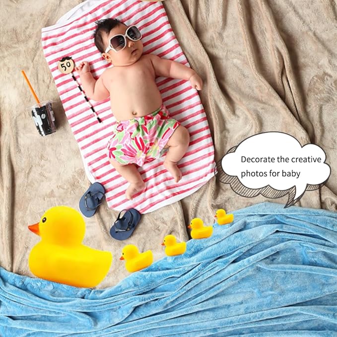 Big Rubber Yellow Duck,Kalafona 7 Inch Giant Large Waterproof No 'Bebe' Noise No Hole No Squeak Rubber Funny Duck Bath Pool Toy Without Hole for Kids Birthday Party Favor Home Decor