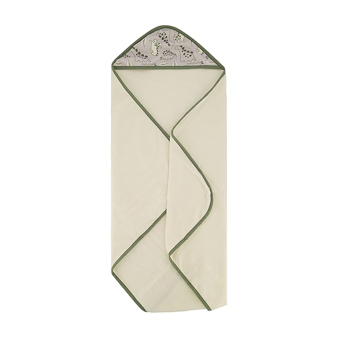 Cudlie Buttons & Stitches Baby Boy 3 Pack Rolled/Carded Hooded Towels in Dino Roar Print (GS71721)