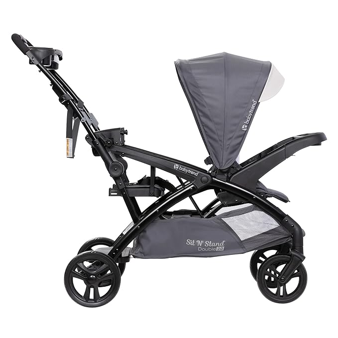 Baby Trend Sit N' Stand Double Stroller 2.0 DLX with 5 Point Safety Harness and EZ-Lift Plus Lightweight Infant Car Seat with Cozy Cover, Magnolia
