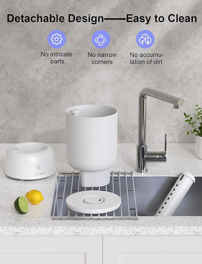 CLEVAST Smart Humidifiers for Bedroom, Top Fill 3L Cool Mist Quiet Ultrasonic Humidifier with Essential Oil Diffuser, Humidity Control, Wi-Fi Air Humidifier for Baby, Home, Compatible with Alexa