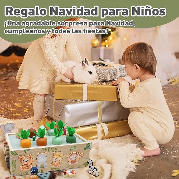 Montessori Wooden Toys for 1+ Year Old, 9 in 1 Montessori Toddler Toy with Preschool Educational Toys for 2+ Year Old, Birthday for Boys Girls Aged 1 2 3 4 Years