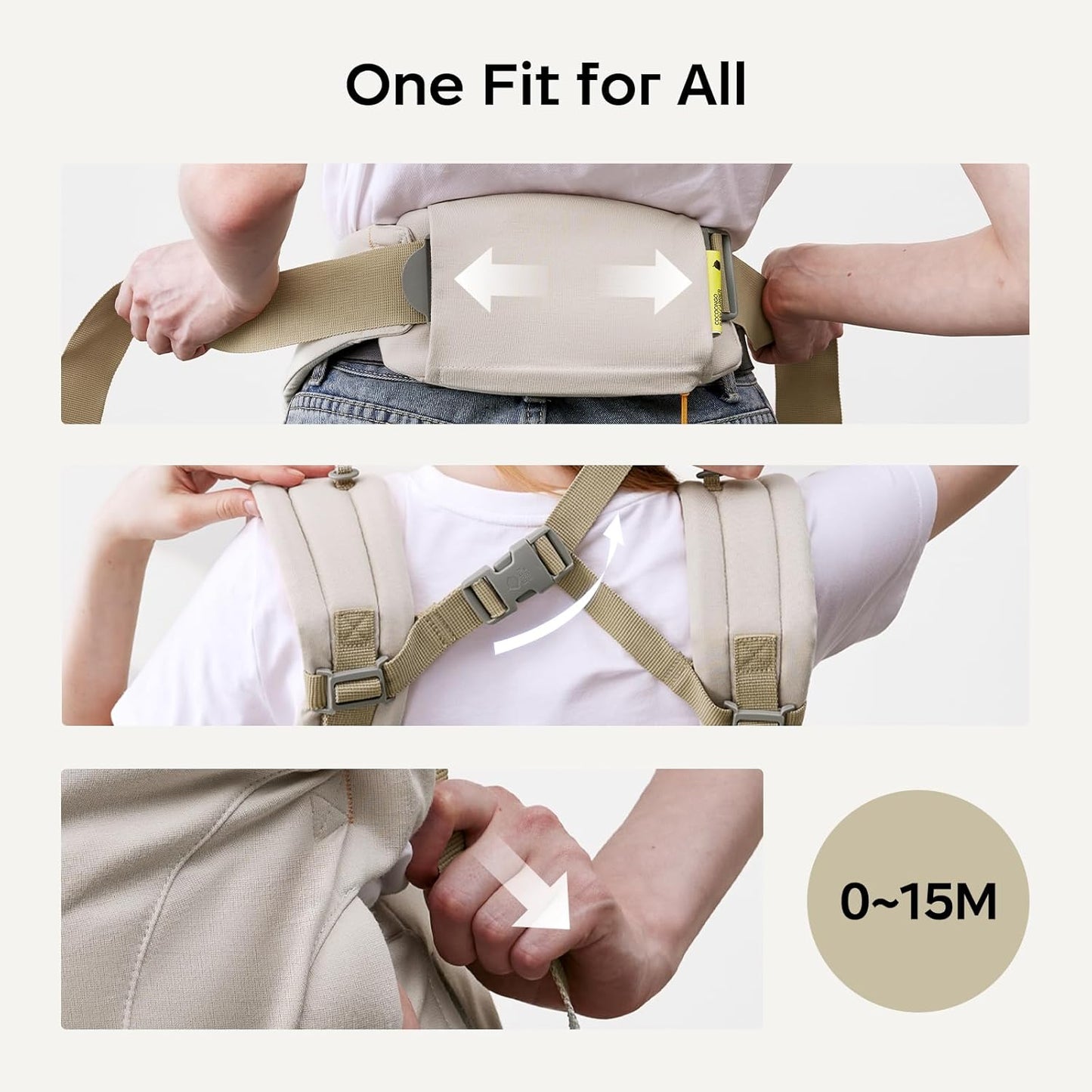 Bc Babycare CocoonGo Baby Carrier – CloudTouch Soft & Ergonomic Baby Carrier for 7–44 lbs | Easy to Wear, Adjustable Fit, Travel-Ready, Machine Washable (Black)