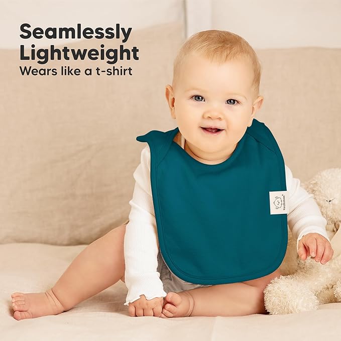 8-Pack Baby Bibs for Boys, Girls - Pullover Bibs for Drooling Teething Baby Girl & Boy Toddler, Newborn, Soft & Absorbent, Cute Colors, Large Torso Coverage Keep Infant Clean & Dry (Eclipse)