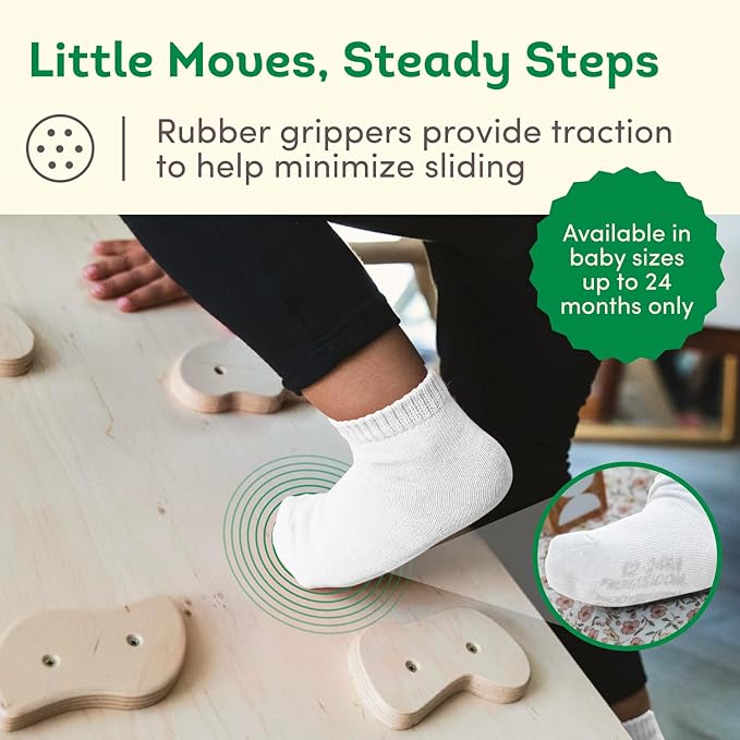 Fruit of the Loom Baby 14-Pack Grow & Fit Flex Zones Cotton Stretch Socks - Unisex, Girls, Boys