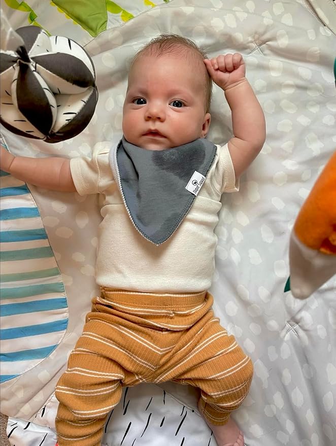 DiaperSquad's Baby Bibs for Drooling and Teething, Bibs for Boys, Baby Girl - Solid Cotton Baby Drool Bibs