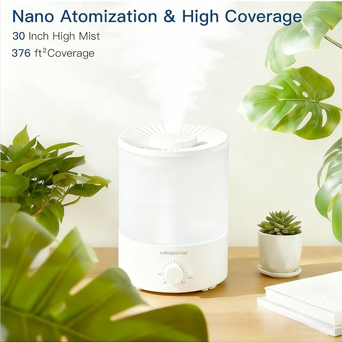 Cool Mist Humidifiers for Babies, Bedroom, Nursery, Home and Office | Super Quiet Ultrasonic Vaporizer, Large Top-Refill 3.5L, Essential Oil Diffuser, Auto Off, Easy Clean