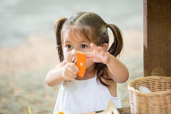 PlanToys® Wooden Play Food Breakfast Set for Kids | Pretend Cooking & Role-Play Toy with Bread, Egg, Sausage & More | Eco-Friendly Kitchen Toy for Imaginative Play & Fine Motor Skills