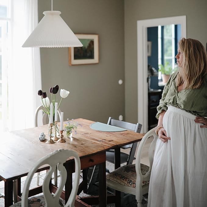 mushie Silicone Placemat for Kids | BPA-Free Non-Slip Design (Cambridge Blue Confetti)