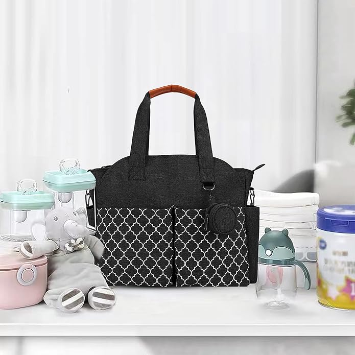 Lmbabter Diaper Bag Tote with Changing Station Upgrade Multi-Function Baby Bag with Adjustable Shoulder Strap