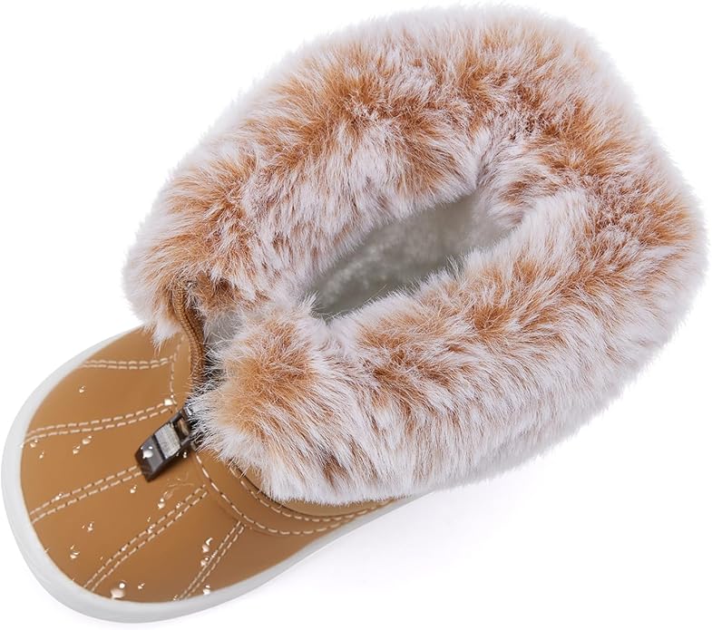 BMCiTYBM Baby Boy Girl Snow Boots Waterproof Winter Warm Booties Nonslip Lightweight Outdoor Shoes for First Walkers 6 9 12 18 24 Months(Infant/Toddler)