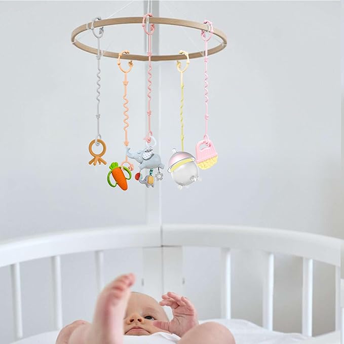 RTMOK Toy Straps for Baby, Silicone Setpacifier Clip,Applies to Car Seat Toy,Teether Toy,High Chair,Stroller Accessories,Baby Toy Clips,Cribs,Rocking Chair