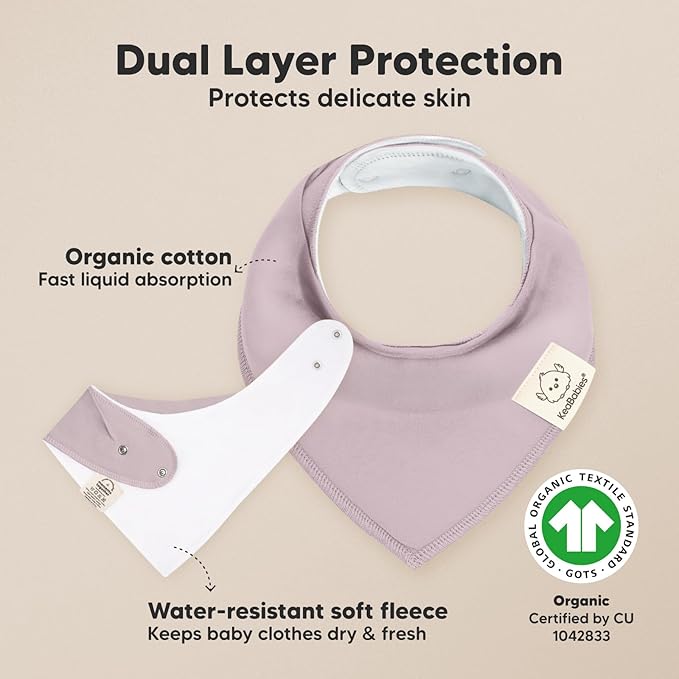 8-Pack Organic Baby Bandana Bibs for Girls - Super Absorbent Triangle Baby Bibs for Drooling and Teething Infant, 100% Cotton Extra Soft for Newborn, Infant 0-36 Months (Embrace)