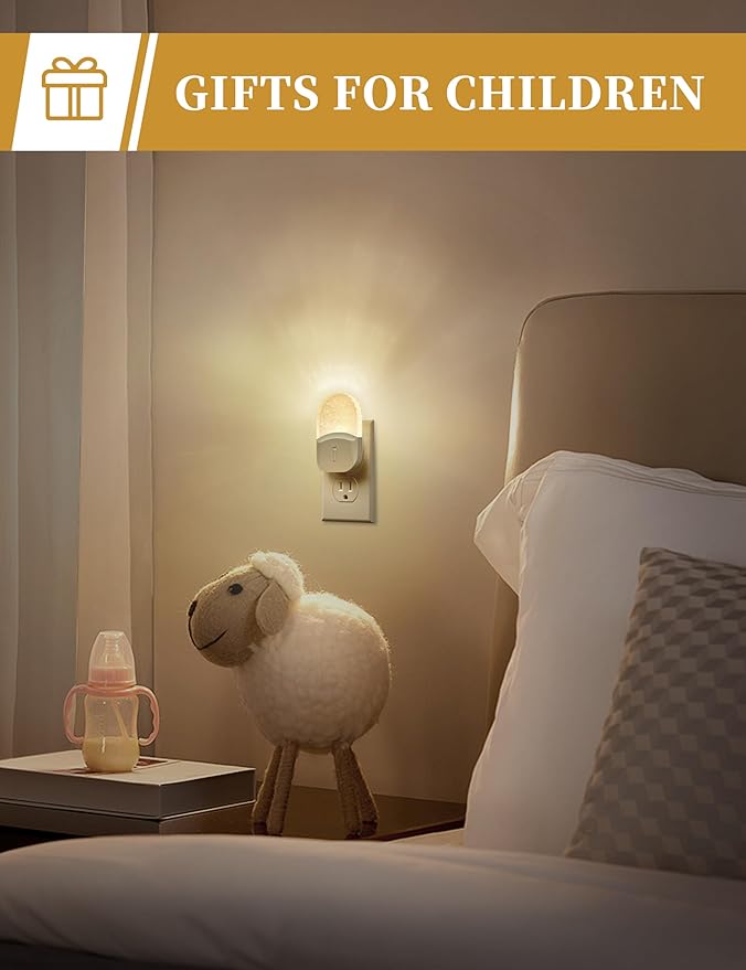 DORESshop LED Night Light, Baby Night Lights[4 Pack], Plug in NightLight with Auto Dusk to Dawn Sensor, Adjustable Brightness NightLights for Kids, Bathroom, Bedroom, Nursery Room, Soft White 3000k