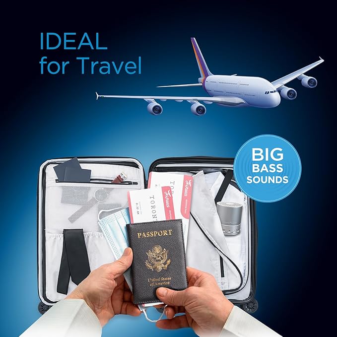 Sound Oasis Bluetooth White Noise Machine – Portable Sound Machine with 20 Non-Looping Nature, Pink & Brown Noise Sounds, Tinnitus Masker for Sleep, Baby, Office & Travel, Rechargeable