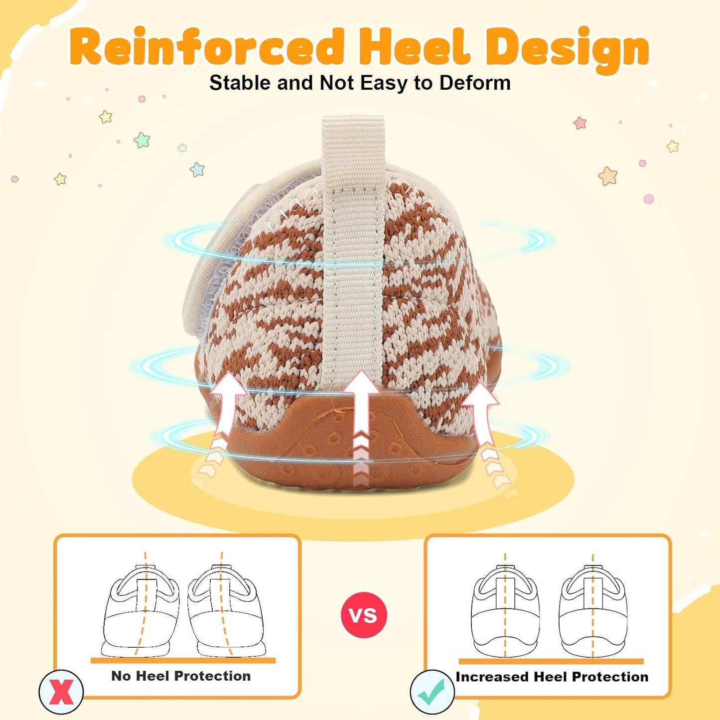 FEETCITY Baby First Walking Shoes Wide Baby Shoes Infant Sneakers Newborn Crib Shoe Barefoot Lightweight Slip On Shoe