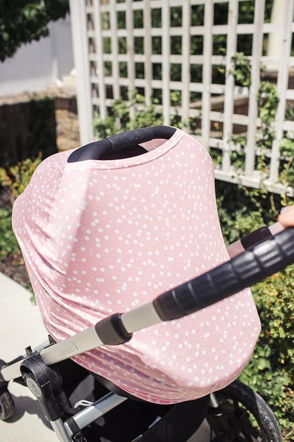 Copper Pearl Multi-Use Cover: Car Seat Covers, Nursing Cover, and Stroller Cover for Sun - Stretchy Fabric, All-Season Use, Stylish Designs, Easy Access for Moms - Lucy