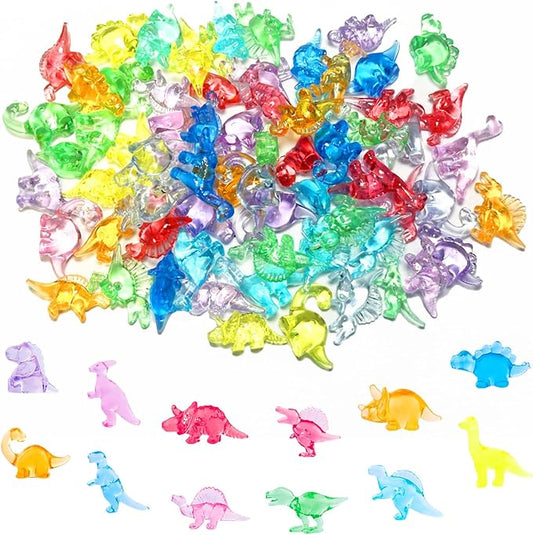 120 PCS Mini Dinosaur Figures, 12 Styles Resin Animals Mixed Loading, Tiny Multicolor Mini Resin Animals for Dollhouse Decor Vase Fillers Accessories Decorations