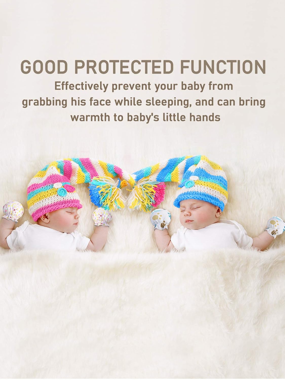 Syhood Newborn Baby Mittens No Scratch Unisex Baby Gloves for 0-6 Months Boys Girls(17 Pairs)