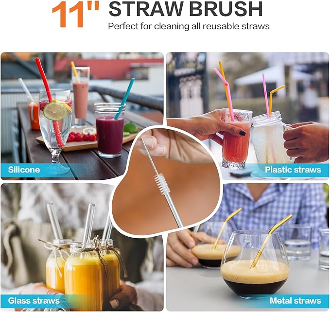 3 Pack Cleaner Brush Kit for Stanley, Bottle Cleaner Brush Set with Straw Brush Cleaner and Cup Lid Cleaning Brush for Stanley Cup, Tumbler Cups, Drinking Glass (Blue)