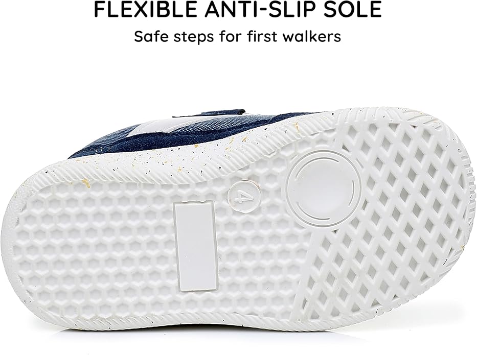 Apakowa First Walker Sneakers Shoes for Infant Baby Toddler Boys and Girls – Wide Toe Box Baby Shoes Soft Sole All Season Size 6 9 12 18 24 Months