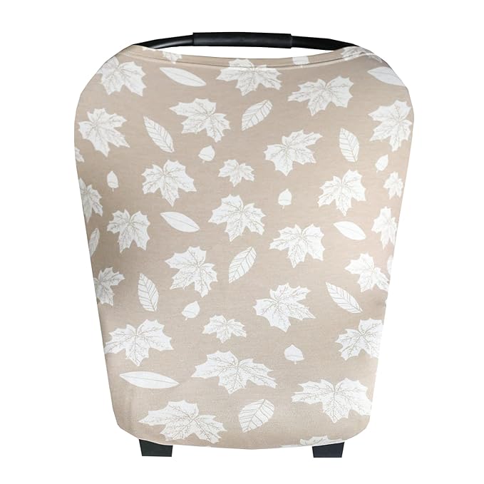 Copper Pearl Multi-Use Cover: Car Seat Covers, Nursing Cover, and Stroller Cover for Sun - Stretchy Fabric, All-Season Use, Stylish Designs, Easy Access for Moms - Oak