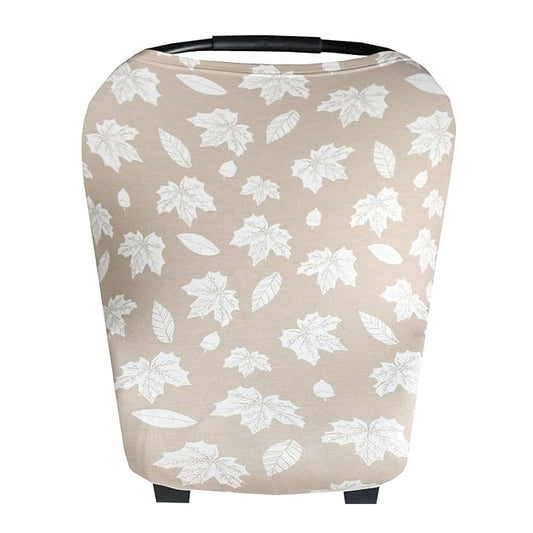 Copper Pearl Multi-Use Cover: Car Seat Covers, Nursing Cover, and Stroller Cover for Sun - Stretchy Fabric, All-Season Use, Stylish Designs, Easy Access for Moms - Oak
