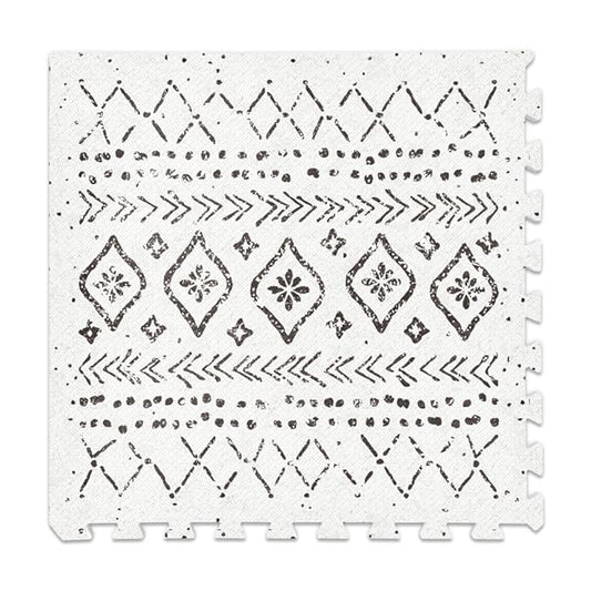Lillefolk Baby Play Mat for Floor – 4x6ft Boho | Soft Non Toxic Premium EVA Foam Tiles for Tummy Time, Crawling & Playroom – Waterproof Interlocking Floor Mat for Babies & Toddlers (6 Tiles)