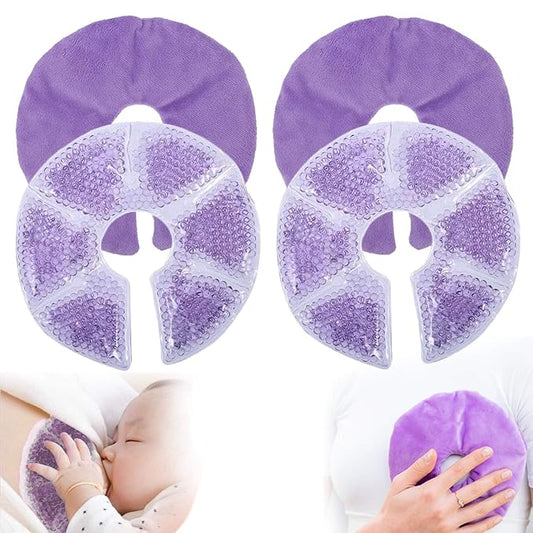 Breast Therapy Pads - Hot & Cold Gel Pads for Breastfeeding & Postpartum Recovery, Pain Relief for Mastitis & Engorgement