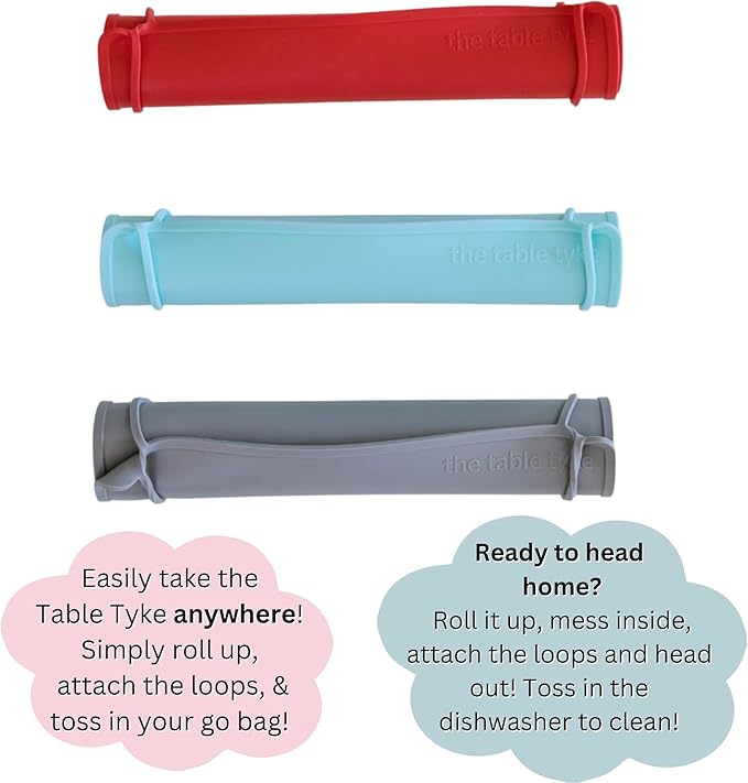 The Table Tyke Silicone Placemat with Table Edge Bumper for Baby Toddler Suction Cup Safety Mat (Sage Green)