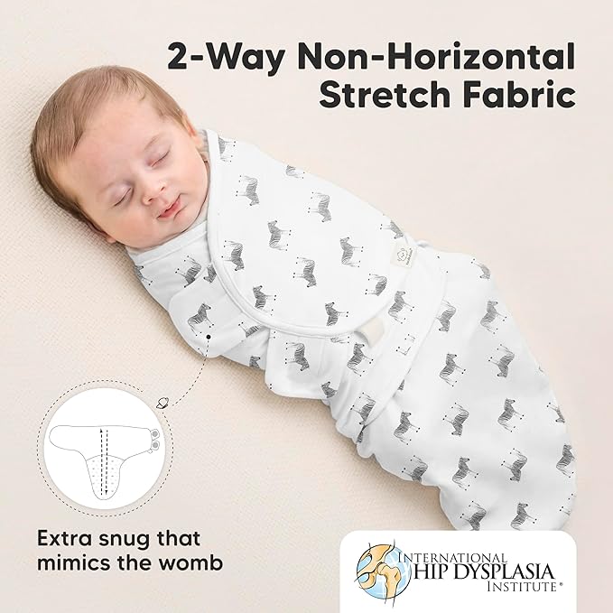 KeaBabies 3-Pack Organic Baby Swaddle Sleep Sacks - Swaddles for Newborns, Infant 0-3 Months, Baby Girls, Boys, Soft & Snug Newborn Sleep Sack, Nursery Swaddling Blankets (The Wild)