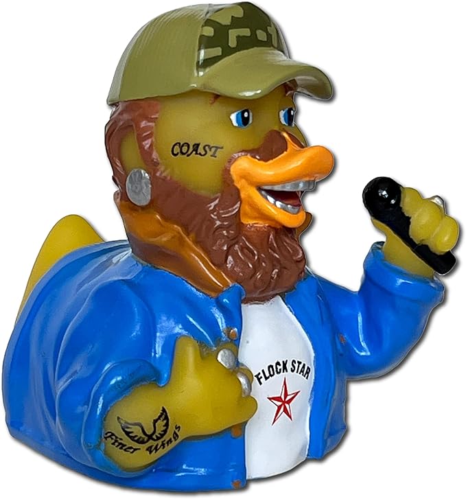 CelebriDucks - Coast Alone - Flock Star - Floating Rubber Ducks - Collectible Bath Toy Gift for Kids & Adults of All Ages