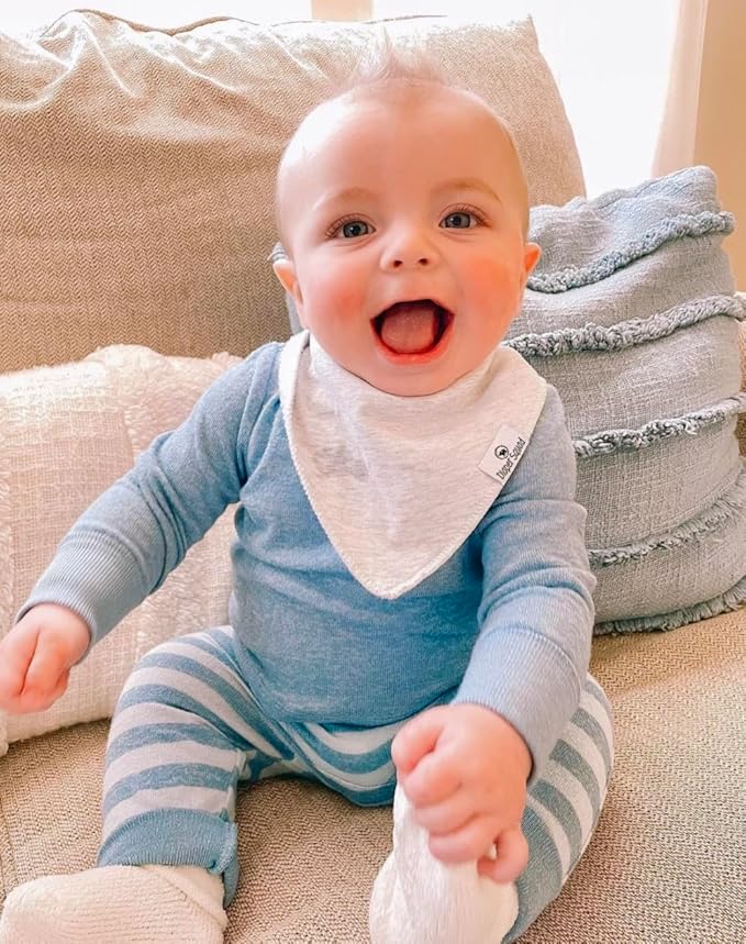 DiaperSquad's Baby Bibs for Drooling and Teething, Bibs for Boys, Baby Girl - Solid Cotton Baby Drool Bibs