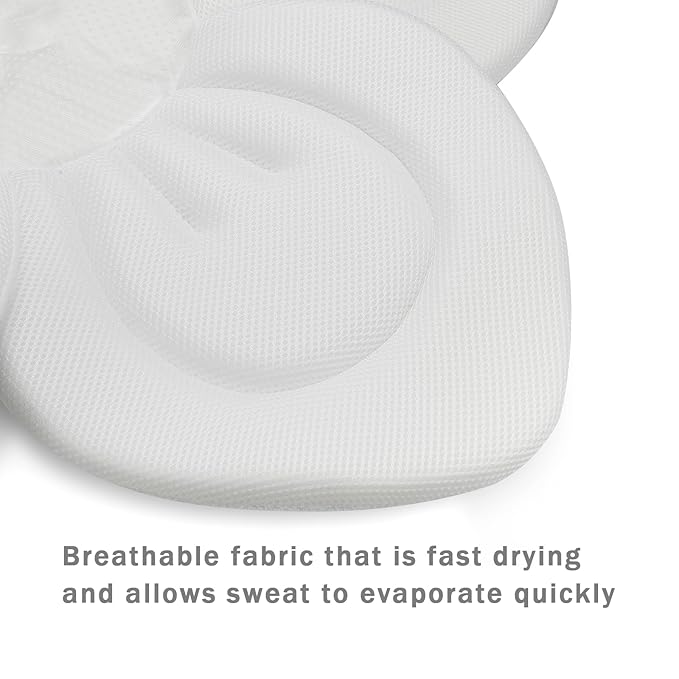 PandaEar Baby Bath Pad for Infant Newborn | Soft Flower Petals for Sink Bathtub Essentials Shower Gift (Blue)