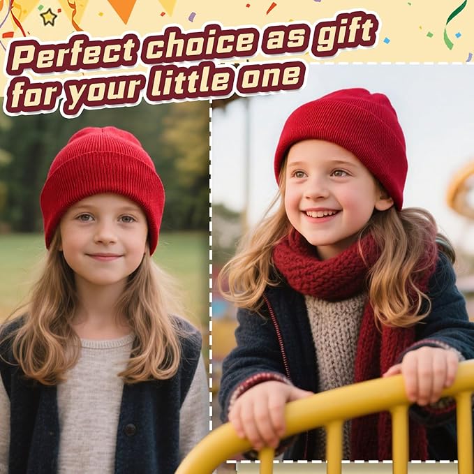 ZOORON Toddler Beanie Baby Beanies for Boys Girls Kids Winter Hats Children Knit Warm Caps 0-12years