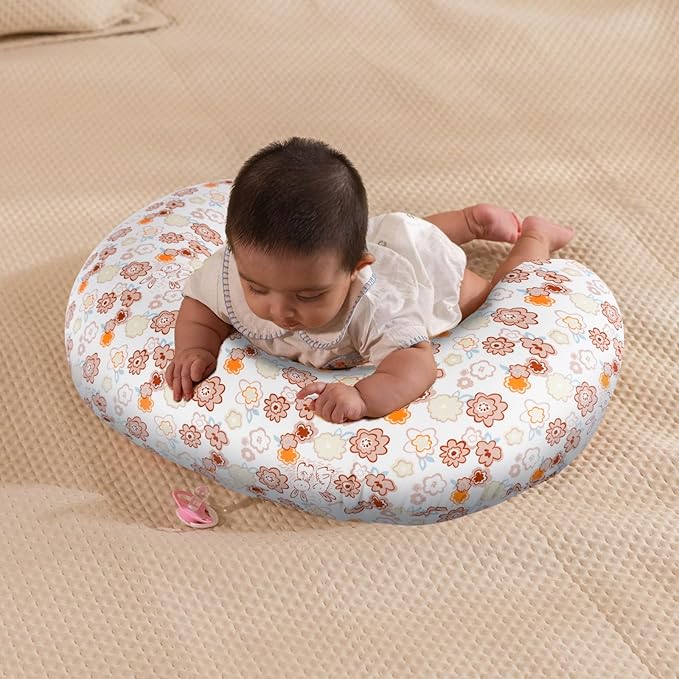 Baby Nursing Pillow for Breastfeeding, Adjustable Breast Feeding Pillow for Bottle Feeding, Ergonomic Support for Mom and Baby Healthier Nursing, for Newborn (Cartoon Flower)